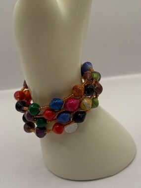 Bead for Life Bangle Beaded Bracelet Adjustable